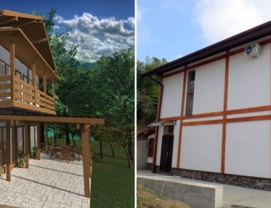 Строительство дома из блоков 144м2 в Сочи с. Сергей Поле