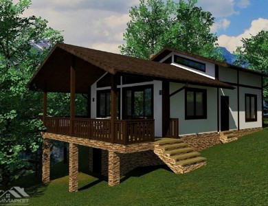 Строительство каркасного дома 74,8м2 с. Каштаны