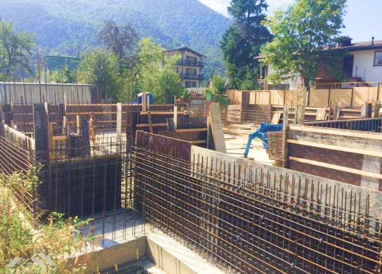 Строительство каркаса здания